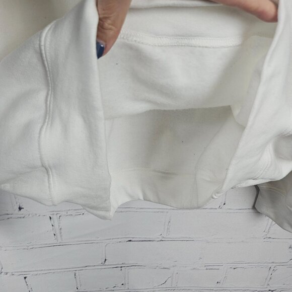 Harvard University White Crewneck Sweatshirt Mens M Cotton Blend Unisex Preowned - Picture 6 of 9